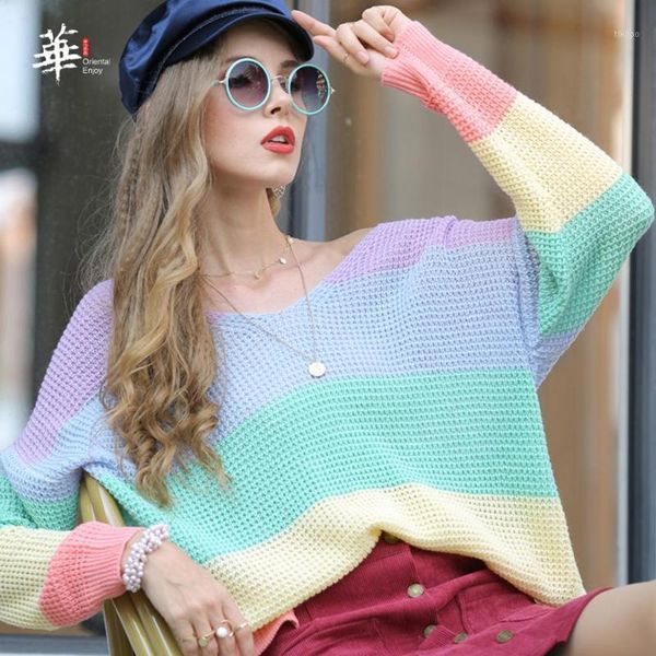 autumn winter v-neck knitted sweater loose plus size rainbow colorblock long sleeve pullover sweater1, White;black
autumn winter v-neck knitted sweater loose plus size rainbow colorblock long sleeve pullover sweater1, White;black
