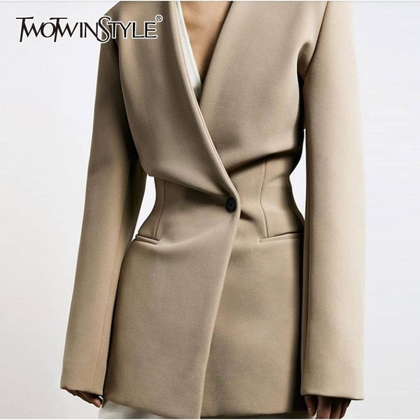 casual minimalist style women blazer v neck long sleeve high wiast tunic slim suit for female fashion clothing y201026, White;black
casual minimalist style women blazer v neck long sleeve high wiast tunic slim suit for female fashion clothing y201026, White;black