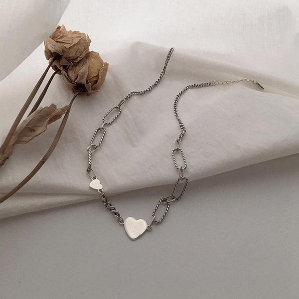 temperament retro love heart pendant thick chains necklace for women party jewelry, Silver
temperament retro love heart pendant thick chains necklace for women party jewelry, Silver