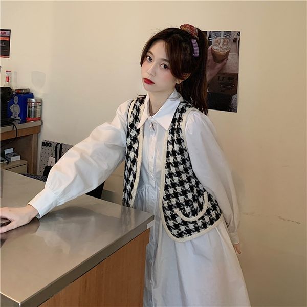 suit 2020 autumn new women's dress korean loose long sleeve medium suit vest shirt length shirt + small fragrant foreign style plaid ve, Gray
suit 2020 autumn new women's dress korean loose long sleeve medium suit vest shirt length shirt + small fragrant foreign style plaid ve, Gray