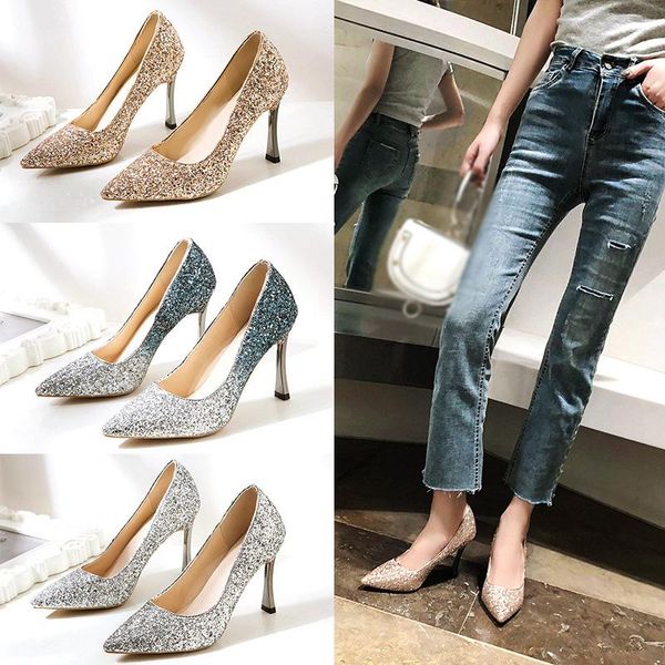 dress shoes fashion gradient color bride wedding heels princess bridesmaid crystal luxurious golden silver women's stilettos, Black
dress shoes fashion gradient color bride wedding heels princess bridesmaid crystal luxurious golden silver women's stilettos, Black