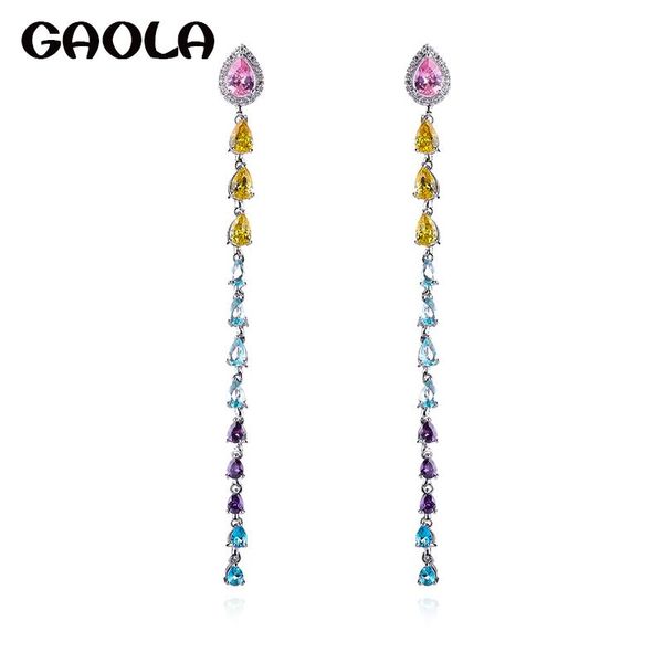 gaola classic long colorful rhinestone dangle earrings many waterdrops cz in series earring for women gle7748y, Silver
gaola classic long colorful rhinestone dangle earrings many waterdrops cz in series earring for women gle7748y, Silver