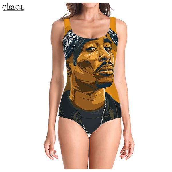 cloocl rapper tupac amaru shakur 2pac 2021 new summer 3d printed women sleeveless swimsuit fashion swimsuits beach one piece swimwear, White;black 
cloocl rapper tupac amaru shakur 2pac 2021 new summer 3d printed women sleeveless swimsuit fashion swimsuits beach one piece swimwear, White;black