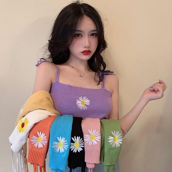 women cropped women summer tank vintage sleeveless knitted shirts female floral embroidered sweater 2020, White
women cropped women summer tank vintage sleeveless knitted shirts female floral embroidered sweater 2020, White