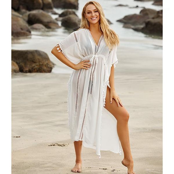 2020 hollow out bathing suit cover-ups elegant summer beach dress white cotton tunic women plus size beachwear sarongs n9391, White;black
2020 hollow out bathing suit cover-ups elegant summer beach dress white cotton tunic women plus size beachwear sarongs n9391, White;black