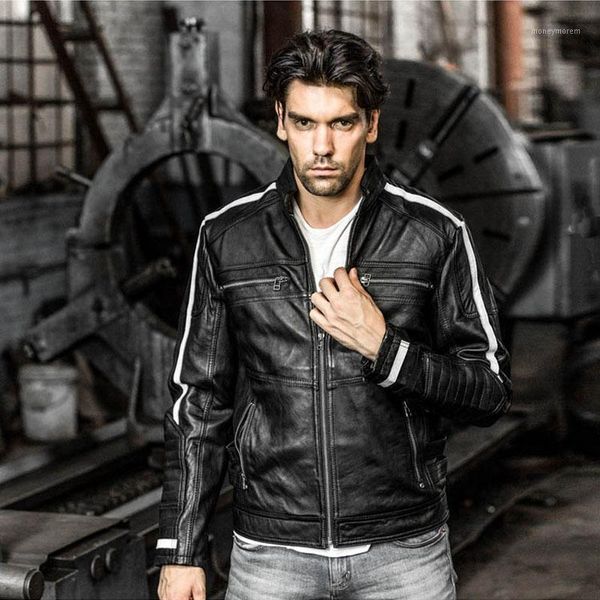 men's leather & faux arrival fashion sheepskin genuine motorcycle mens jacket stand collar zipper coat for male chaqueta de cuero hombr, Black
men's leather & faux arrival fashion sheepskin genuine motorcycle mens jacket stand collar zipper coat for male chaqueta de cuero hombr, Black