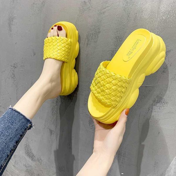 slippers platform women chunky weave designers white yellow sandals wedges shoes woman ladies outside casual beach slides summer1, Black
slippers platform women chunky weave designers white yellow sandals wedges shoes woman ladies outside casual beach slides summer1, Black