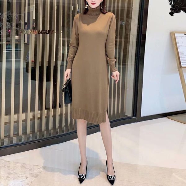 casual dresses autumn women's party elegant chic high neck long sleeve sweater dress, Black;gray
casual dresses autumn women's party elegant chic high neck long sleeve sweater dress, Black;gray