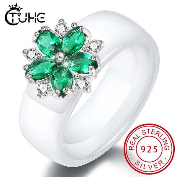 cluster rings green flower crystal women 8mm width black white healthy ceramic finger wedding birthday gift, Golden;silver
cluster rings green flower crystal women 8mm width black white healthy ceramic finger wedding birthday gift, Golden;silver