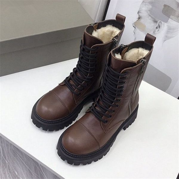 new warm 2021 winter fur shoes of women ankle lace-up short heels down rider brown leather mujer boots l3gr, Black
new warm 2021 winter fur shoes of women ankle lace-up short heels down rider brown leather mujer boots l3gr, Black