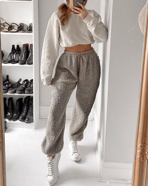 women's pants & capris wepbel women full length pencil fleece loose solid color casual trousers, Black;white
women's pants & capris wepbel women full length pencil fleece loose solid color casual trousers, Black;white