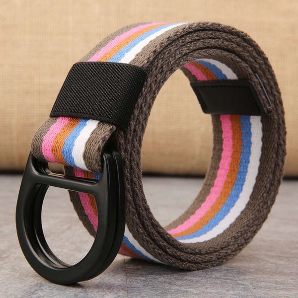 men's women's canvas with double buckle and korean fashion denim youth student trousers belt, Black;brown
men's women's canvas with double buckle and korean fashion denim youth student trousers belt, Black;brown