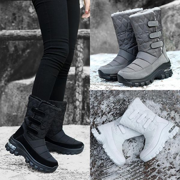 2020 autumn and winter new plus velvet snow boots women's waterproof warm cotton shoes thickened middle tube hook loop, Black
2020 autumn and winter new plus velvet snow boots women's waterproof warm cotton shoes thickened middle tube hook loop, Black