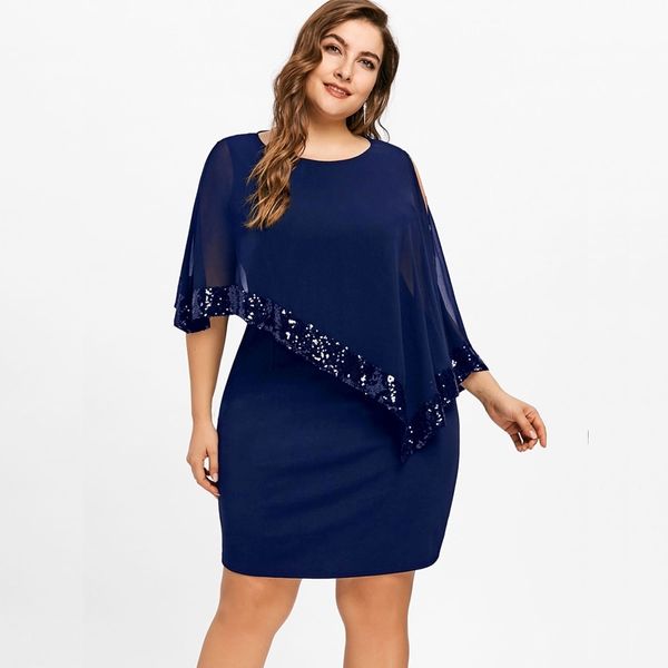 wipalo sequined overlay capelet dress dress o-neck short sleeve women bodycon party dresses vestidos robe femme 5xl y200102, White;black
wipalo sequined overlay capelet dress dress o-neck short sleeve women bodycon party dresses vestidos robe femme 5xl y200102, White;black