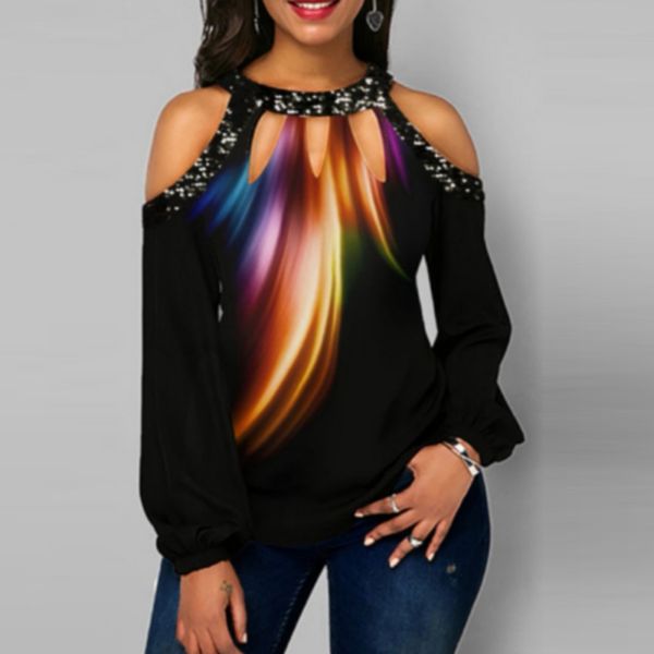 casual long sleeve print blouse women cold off shoulder fashion hollow out shirt chiffon blouse blusas mujer plus size 201126, White
casual long sleeve print blouse women cold off shoulder fashion hollow out shirt chiffon blouse blusas mujer plus size 201126, White