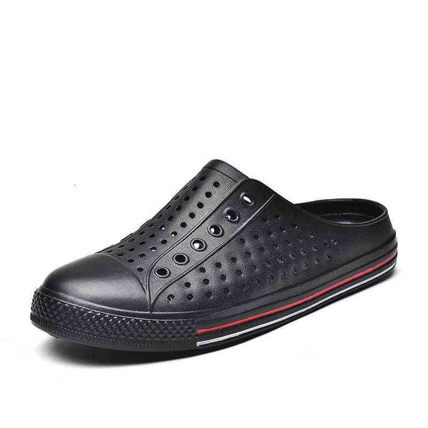 men's cave shoes summer outdoor sandals fashion wear dual-purpose baotou slippers wear-resistant personalized anti-skid beach, Black
men's cave shoes summer outdoor sandals fashion wear dual-purpose baotou slippers wear-resistant personalized anti-skid beach, Black