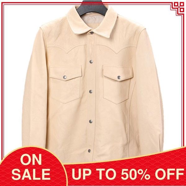 2021 light brown casual style genuine leather shirt men single breasted real natural sheepskin spring slim fit thin coat, Black
2021 light brown casual style genuine leather shirt men single breasted real natural sheepskin spring slim fit thin coat, Black