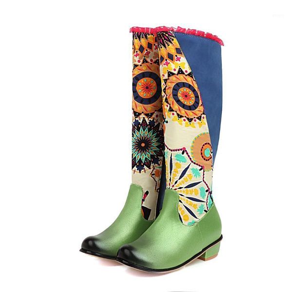 mkkhou fashion knee-length women's boots new autumn color stitching thick heel mid-heel boots western large size 34-481, Black
mkkhou fashion knee-length women's boots new autumn color stitching thick heel mid-heel boots western large size 34-481, Black