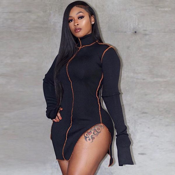 2020 women casual dress sport side slit patchwork long sleeve mini dresses fashion slim bodycon dress winter clothing1, Black;gray
2020 women casual dress sport side slit patchwork long sleeve mini dresses fashion slim bodycon dress winter clothing1, Black;gray