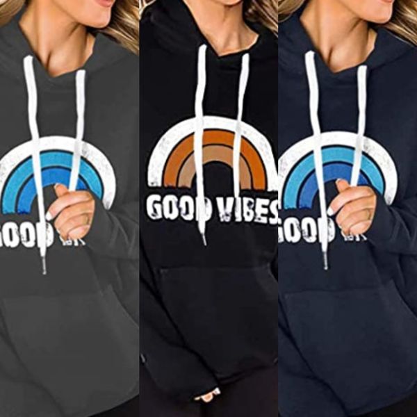 yu5kh 2020 hoodie good vibes rainbow print 2020 drawstring for women loose new good vibes rainbow print hoodie drawstring new loose for wome, Black
yu5kh 2020 hoodie good vibes rainbow print 2020 drawstring for women loose new good vibes rainbow print hoodie drawstring new loose for wome, Black