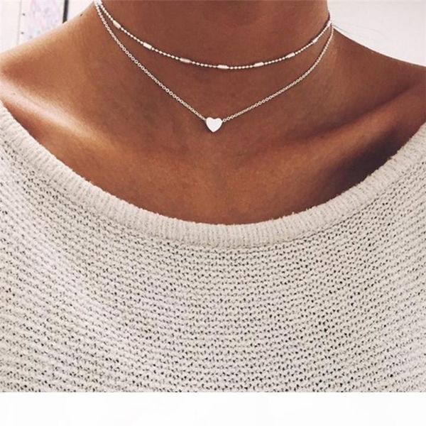 simple style women fashion heart-shaped pendant double layer gold & silver plated necklaces wedding party fine jewelry a445
simple style women fashion heart-shaped pendant double layer gold & silver plated necklaces wedding party fine jewelry a445