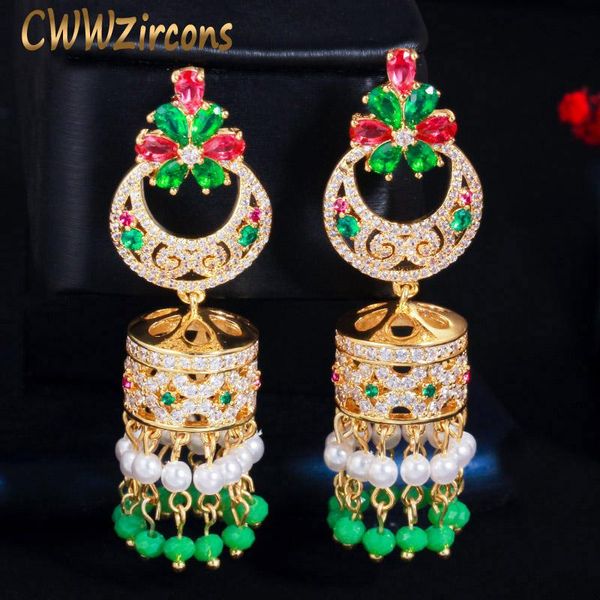 dangle & chandelier cwwzircons gold color green red cz ethnic vintage long drop tassel earrings for women handmade party jewelry cz765, Silver
dangle & chandelier cwwzircons gold color green red cz ethnic vintage long drop tassel earrings for women handmade party jewelry cz765, Silver