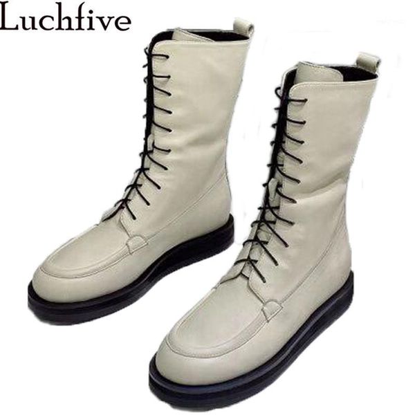 platform short boots for woman autumn mid-calf motorcycle boots mujer black white thick bottom lace up real leather flat1
platform short boots for woman autumn mid-calf motorcycle boots mujer black white thick bottom lace up real leather flat1