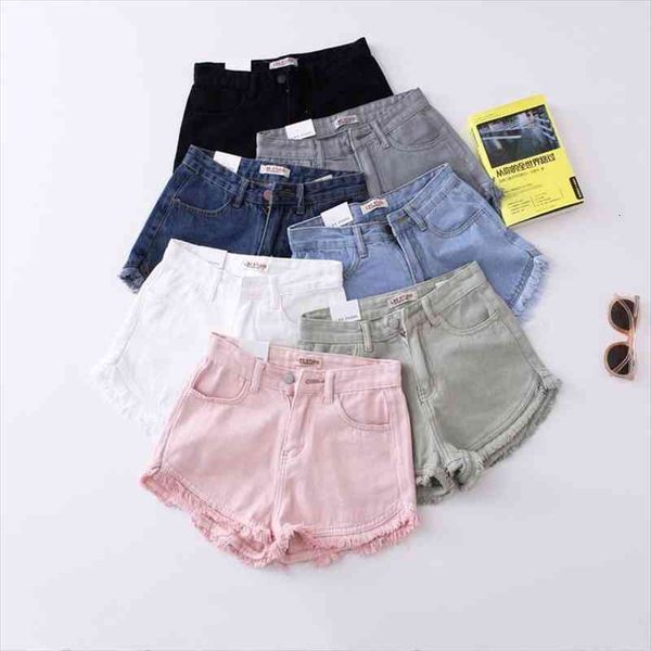 vintage fringe denim shorts women casual pockets female jeans shorts candy colors summer high waist slim, White;black
vintage fringe denim shorts women casual pockets female jeans shorts candy colors summer high waist slim, White;black