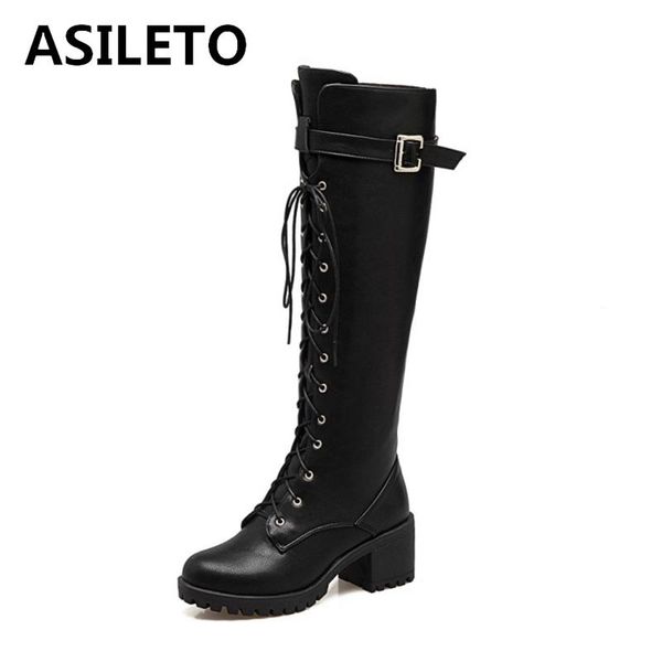 asileto punk vintage knee-high ridding boots platform lace up 6cm square heel pu zipper solid buckle big size 35-44 brown s2062, Black
asileto punk vintage knee-high ridding boots platform lace up 6cm square heel pu zipper solid buckle big size 35-44 brown s2062, Black