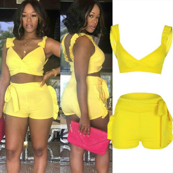 2019 summer casual женщины без рукавов ruffled sexy solid короткого комбинезон ромпер 2pcs наборы партии clubwear элегантной мягкой одежда, Gray
2019 summer casual женщины без рукавов ruffled sexy solid короткого комбинезон ромпер 2pcs наборы партии clubwear элегантной мягкой одежда, Gray