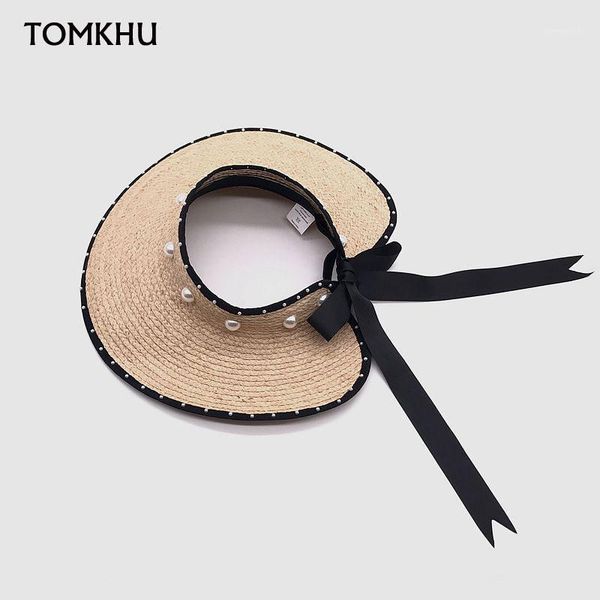 wide brim hats quality summer women ladies sunscreen bow ribbon sun pearl handmade raffia straw hat empty beach cap chapeau1, Blue;gray
wide brim hats quality summer women ladies sunscreen bow ribbon sun pearl handmade raffia straw hat empty beach cap chapeau1, Blue;gray