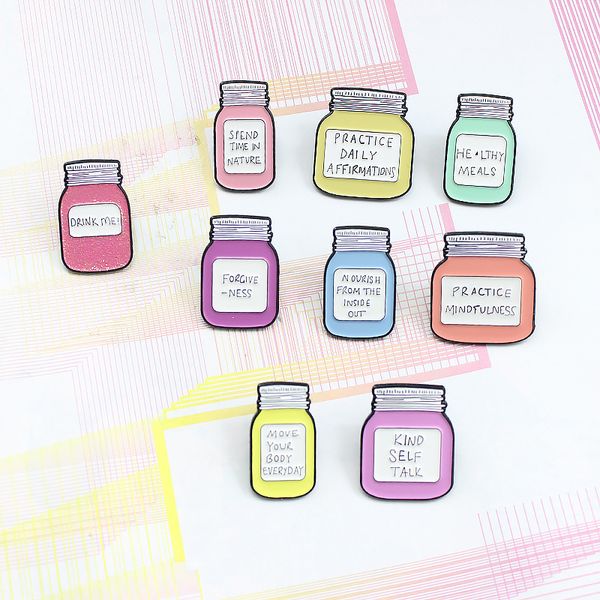 cartoon shiny bottle enamel pins drink me he lthy meals juice drink drift pill bottle brooches for women badge lapel jewelry, Blue
cartoon shiny bottle enamel pins drink me he lthy meals juice drink drift pill bottle brooches for women badge lapel jewelry, Blue