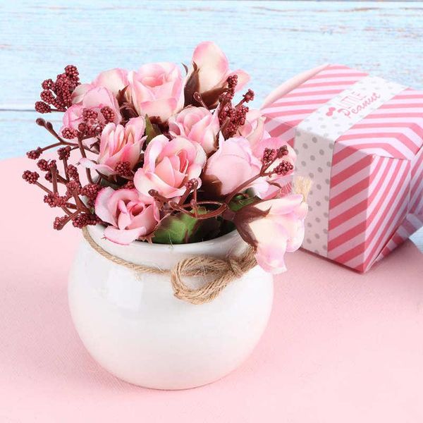 ceramic vase artificial flowers silk rose flower potted home deskdecoration ornament white for needlework bouquet multicolor
ceramic vase artificial flowers silk rose flower potted home deskdecoration ornament white for needlework bouquet multicolor