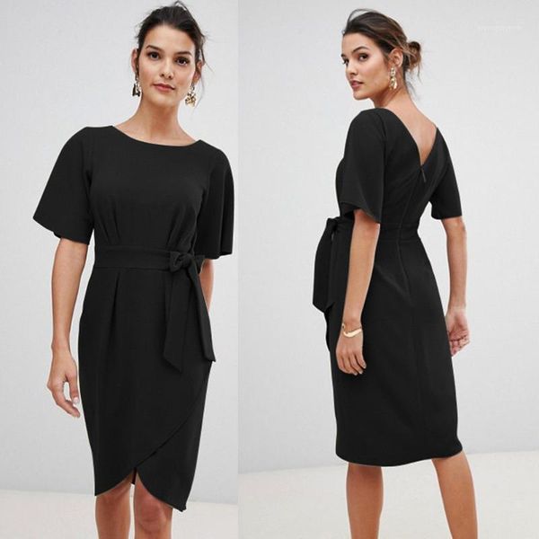 women elegant short sleeve dress bodycon bandage evening club knee-length dresses summer fashion clothes women1, Black;gray
women elegant short sleeve dress bodycon bandage evening club knee-length dresses summer fashion clothes women1, Black;gray