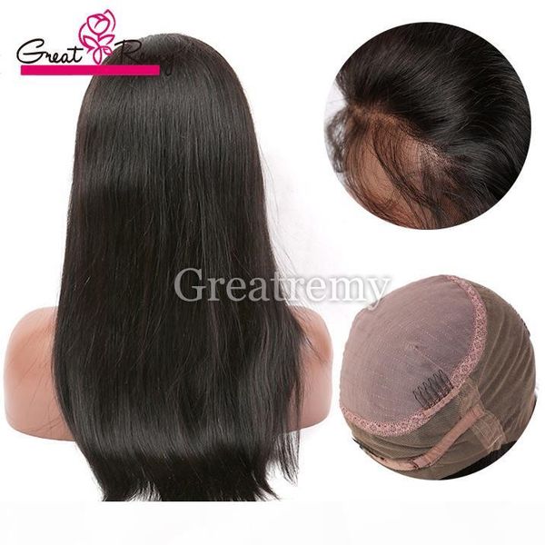 greatremy pre-plucked 360 lace wigs with baby hair silky straight brazilian virgin human hair 360 wig circular lace with extra weft on top, Black
greatremy pre-plucked 360 lace wigs with baby hair silky straight brazilian virgin human hair 360 wig circular lace with extra weft on top, Black