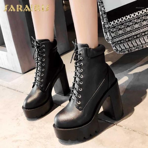 sarairis fashion new skidproof boots woman shoes platform chunky high heels lace up comfortable shoes ladies boots female1, Black
sarairis fashion new skidproof boots woman shoes platform chunky high heels lace up comfortable shoes ladies boots female1, Black