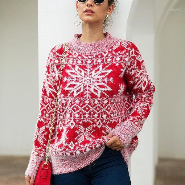 women's sweaters 2021 autumn and winter fashion christmas snowflake long-sleeved pullover women1, White;black
women's sweaters 2021 autumn and winter fashion christmas snowflake long-sleeved pullover women1, White;black