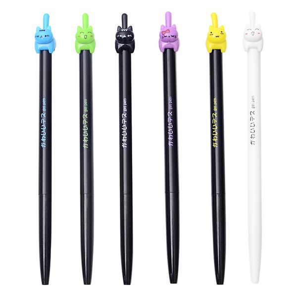 6 Pcs/Lot Cute Cat Black Ink Gel Pens Kawaii Lucky Kitties Press Writing Gel Pen 0.5mm Stationery Zakka Office School Supplies
6 Pcs/Lot Cute Cat Black Ink Gel Pens Kawaii Lucky Kitties Press Writing Gel Pen 0.5mm Stationery Zakka Office School Supplies