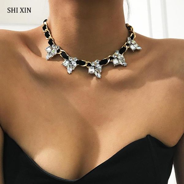 shixin punk black flannel cross chunky chain choker necklace for women crystal flower necklaces short choker collar 2020 fashion, Golden;silver
shixin punk black flannel cross chunky chain choker necklace for women crystal flower necklaces short choker collar 2020 fashion, Golden;silver