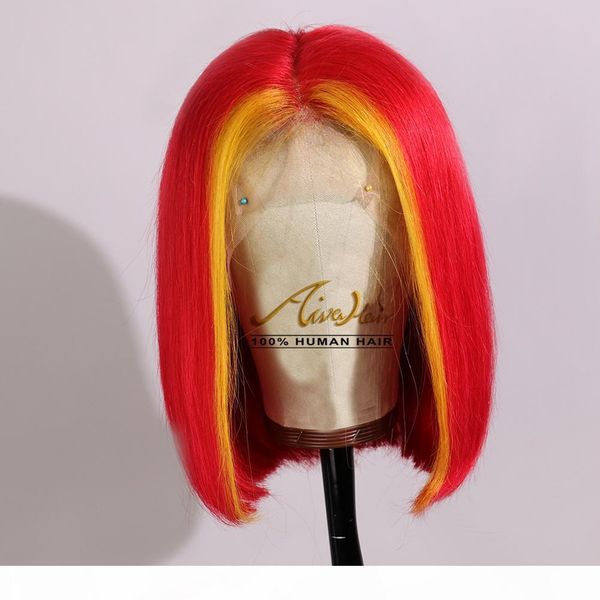 red mix yellow lace front human hair wigs silky straight short bob full lace wigs with baby hair transparent colorful full remy, Black;brown
red mix yellow lace front human hair wigs silky straight short bob full lace wigs with baby hair transparent colorful full remy, Black;brown