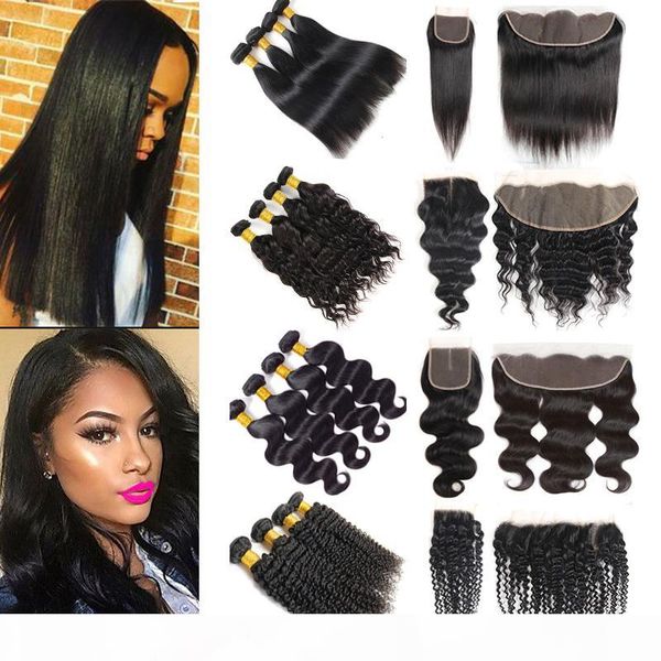 brazilian body wave human hair 4 bunldes with frontal closure unprocessed straight virgin human hair bundles with closures deep extensions, Black;brown
brazilian body wave human hair 4 bunldes with frontal closure unprocessed straight virgin human hair bundles with closures deep extensions, Black;brown