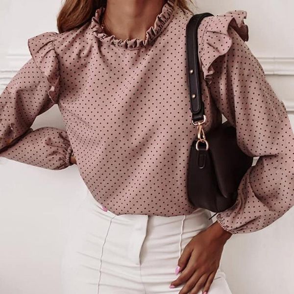 foridol elegant polka dot ruffles blouse shirt women long sleeve blouses ladies 2021 womens fashion and blouses korean, White
foridol elegant polka dot ruffles blouse shirt women long sleeve blouses ladies 2021 womens fashion and blouses korean, White