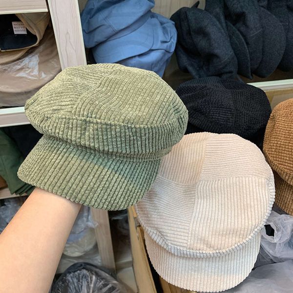 women's corduroy 2019 beret new autumn and winter painter solid color versatile temperament hat adjustable, Blue;gray
women's corduroy 2019 beret new autumn and winter painter solid color versatile temperament hat adjustable, Blue;gray