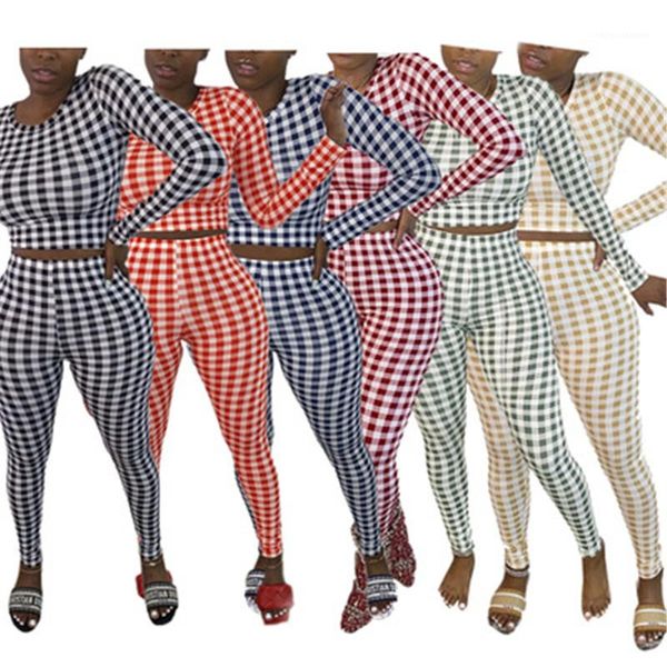 sets fashion long sleeve round neck trousers suits designer female autumn new casual slim elastic waist tracksuits women plaid sports, Gray
sets fashion long sleeve round neck trousers suits designer female autumn new casual slim elastic waist tracksuits women plaid sports, Gray