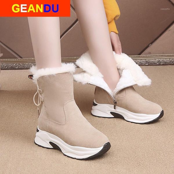 women's snow boots winter new matte leather wedge with warm round toe platform boots shoes female ankle plush wedges lace-up1, Black
women's snow boots winter new matte leather wedge with warm round toe platform boots shoes female ankle plush wedges lace-up1, Black