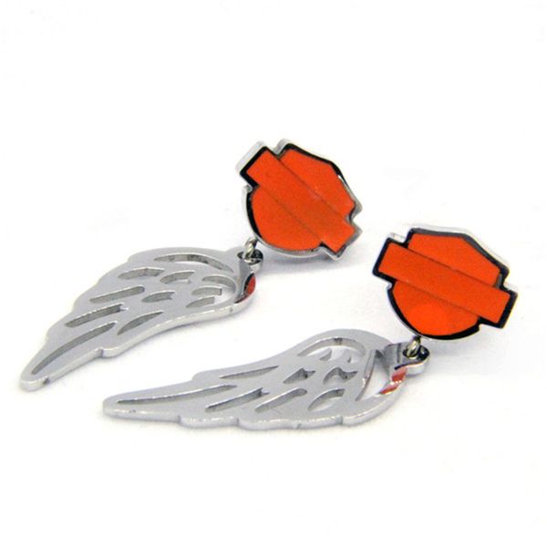 3pairs/lot wholesale biker style angle wings earrings 316l stainless steel fashion jewelry orange black motorbiker earrings, Golden
3pairs/lot wholesale biker style angle wings earrings 316l stainless steel fashion jewelry orange black motorbiker earrings, Golden