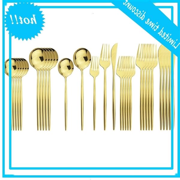 30pcs/set gold cutlery stainless steel dinnerware knives fork dessert tea spoons dinner silverware kitchen tableware set
30pcs/set gold cutlery stainless steel dinnerware knives fork dessert tea spoons dinner silverware kitchen tableware set