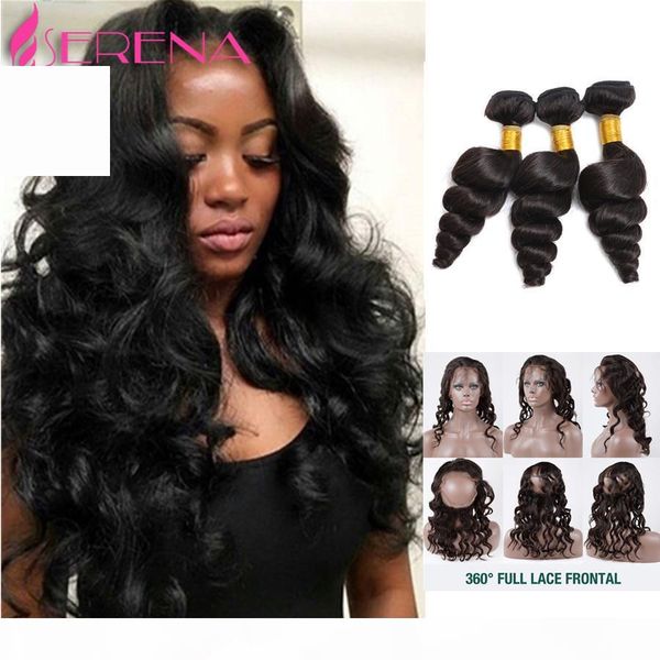360 lace frontal closure with bundles loose wave peruvian virgin hair with frontal closure body wave preplucked 360 lace virgin hair weave, Black;brown
360 lace frontal closure with bundles loose wave peruvian virgin hair with frontal closure body wave preplucked 360 lace virgin hair weave, Black;brown