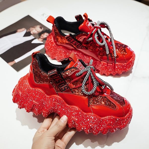 new women chunky sneakers designer dad shoes platform shining black red ladies ulzzang fashion leather casual shoes woman 201111
new women chunky sneakers designer dad shoes platform shining black red ladies ulzzang fashion leather casual shoes woman 201111