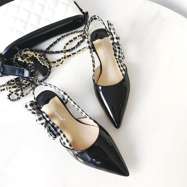 teahoo summer gingham bow tie women sandals patent leather pointed toe flat sandals women summer beach slingback woman1, Black
teahoo summer gingham bow tie women sandals patent leather pointed toe flat sandals women summer beach slingback woman1, Black
